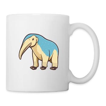 Ameisenbär Niedlich Glücklich Kawaii Cartoon Clipart Tier - Tasse - Weiß - Rechts