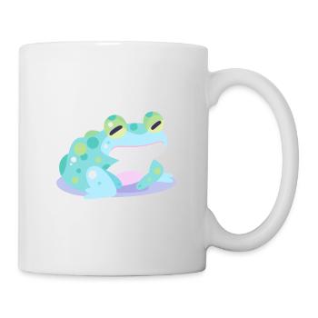 Grenouille mignon heureux kawaii dessin animé Clipart Animal - Mug blanc - blanc - Droite