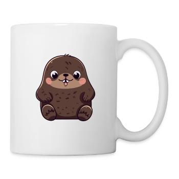 Mole Cute Happy Kawaii Cartoon Clipart Animal - Mug - white - Right