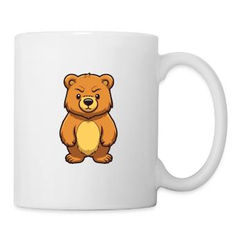 Bär Niedlich Glücklich Kawaii Cartoon Clipart Tier - Tasse - Weiß - Rechts