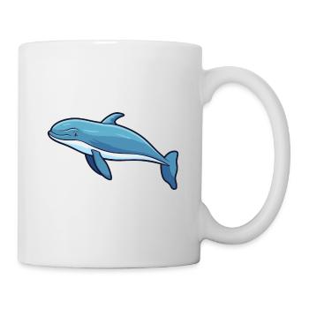 Baleine mignon heureux Kawaii Cartoon Clipart Animal - Mug blanc - blanc - Droite