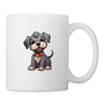 Cesky Terrier Chien Mignon Heureux Kawaii Cartoon Clipar - Mug blanc - blanc - Droite