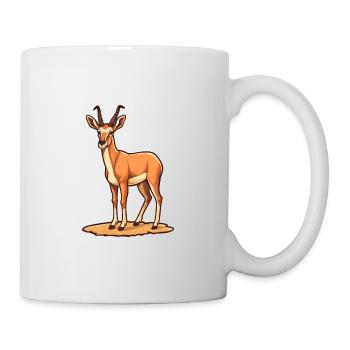 Antilope mignon heureux kawaii dessin animé Clipart Animal - Mug blanc - blanc - Droite