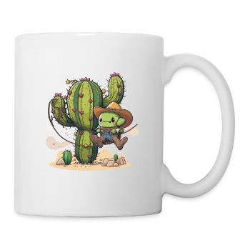 Kaktus-Rodeo - Tasse - Weiß - Rechts
