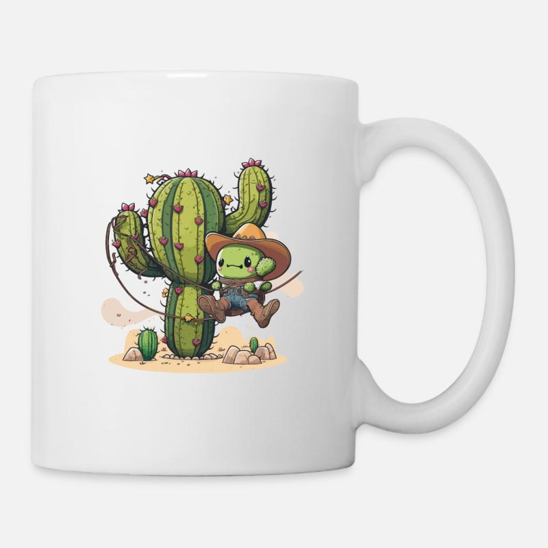 Kaktus-Rodeo - Tasse - Weiß