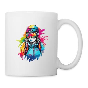 Snowboarder / Winter Sports / Piste / Snow / Alps - Mug - white - Right