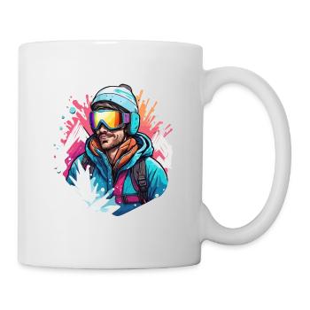 Snowboarder / Winter Sports / Piste / Snow / Alps - Mug - white - Right