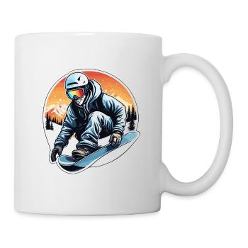 Snowboarder / Sports d’hiver / Piste / Neige / Alpes - Mug blanc - blanc - Droite