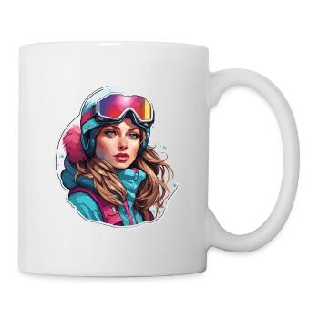 Snowboarder / Winter Sports / Piste / Snow / Alps - Mug - white - Right