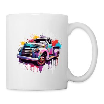 Truck / LKW / Lastfahrzeug / Fracht / Straße - Tasse - Weiß - Rechts