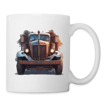 Truck / LKW / Lastfahrzeug / Fracht / Straße - Tasse - Weiß - Rechts