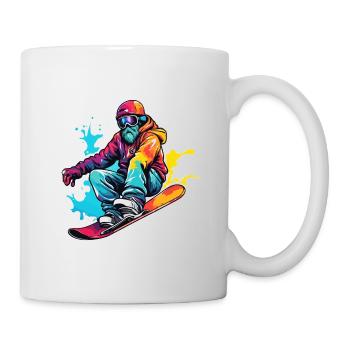 Snowboarder / Sports d’hiver / Piste / Neige / Alpes - Mug blanc - blanc - Droite