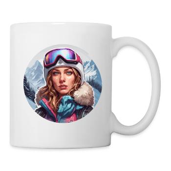 Snowboarder / Sports d’hiver / Piste / Neige / Alpes - Mug blanc - blanc - Droite