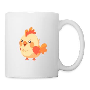 Rooster Cute Happy Kawaii Cartoon Clipart Animal - Mug - white - Right
