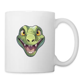 Anaconda Cute Happy Kawaii Cartoon Clipart Animal - Mug - white - Right