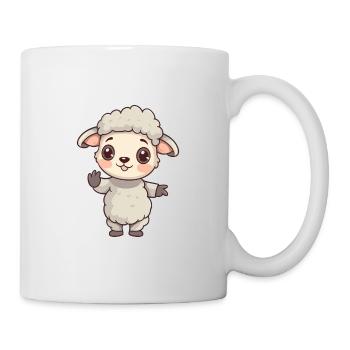 schaf niedlich glücklich kawaii cartoon clipart tier - Tasse - Weiß - Rechts