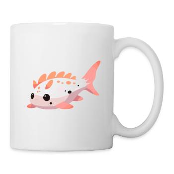 Catfish Cute Happy Kawaii Cartoon Clipart Animal - Mug - white - Right