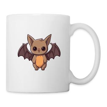 Fledermaus niedlich glücklich kawaii cartoon clipart tier - Tasse - Weiß - Rechts