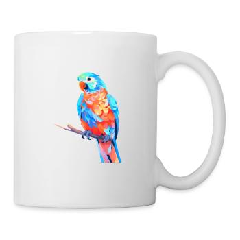 Papagei Niedlich Glücklich Kawaii Cartoon Clipart Tier - Tasse - Weiß - Rechts