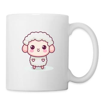 schaf niedlich glücklich kawaii cartoon clipart tier - Tasse - Weiß - Rechts