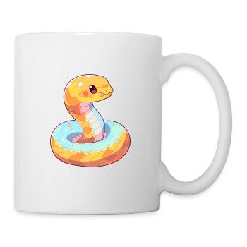 Kobra Niedlich Glücklich Kawaii Cartoon Clipart Tier - Tasse - Weiß - Rechts
