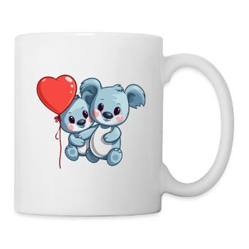 Koala Kawaii Cartoon Pet Jouant Avec Des Ballons - Mug blanc - blanc - Droite