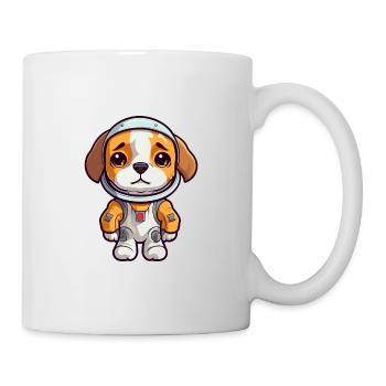 Astronaut Funny Dog Kawaii Cartoon Animal Pet - Mug - white - Right