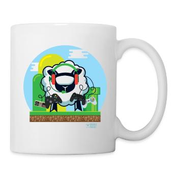 Les brebis aiment les jeux ? - Mug blanc - blanc - Droite