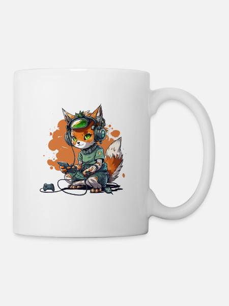 Cat Gaming Hauptquartier - Tasse - Weiß