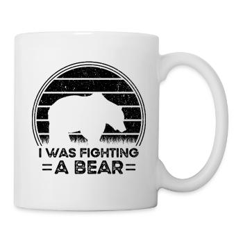 Hilarious Broken Arm Design. I Was Fighting A Bear - Mug - white - Right