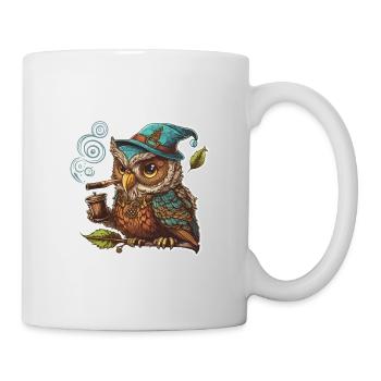 Eulen-Weisheit - Tasse - Weiß - Rechts