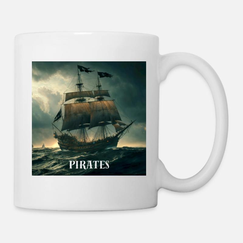 Piratenschiff - Tasse - Weiß