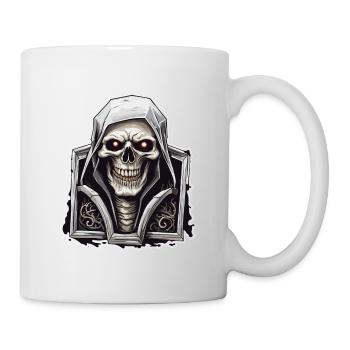 Skull / Totenkopf / Skelett / Gothic / Grusel - Tasse - Weiß - Rechts