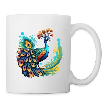 Peacock / Animal / Zoo / Plumage / Natural Beauty - Mug - white - Right