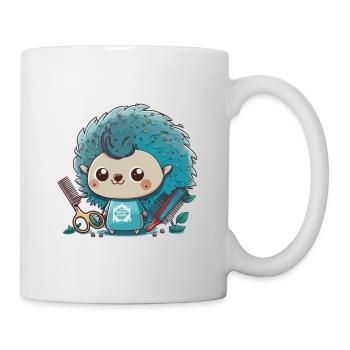 Igel Friseursalon - Tasse - Weiß - Rechts