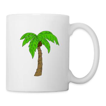 palme - Tasse - Weiß - Rechts