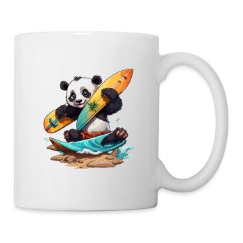 Panda / Tier / Zoo / Bambus / Wild / Kindlich - Tasse - Weiß - Rechts