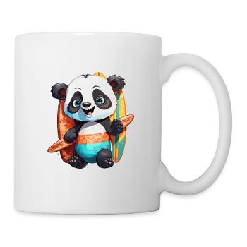 Panda / Tier / Zoo / Bambus / Wild / Kindlich - Tasse - Weiß - Rechts