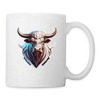 Stier / Bulle / Tier / Hörner / Stierkampf - Tasse - Weiß - Rechts