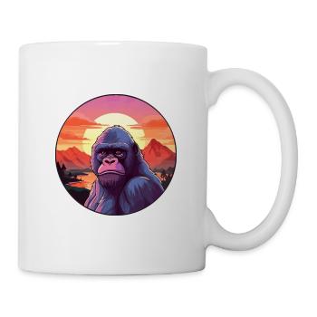 Affe buntes Aquarell Cartoon Kawaii Tier - Tasse - Weiß - Rechts