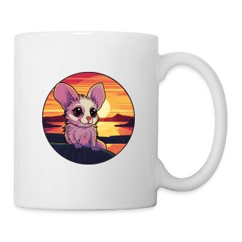 Aye Aye Bunte Aquarell-Karikatur Kawaii-Tier - Tasse - Weiß - Rechts