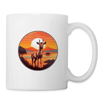 Bongo Buntes Aquarell Cartoon Kawaii Tier - Tasse - Weiß - Rechts
