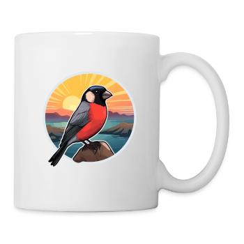 Gimpel Bunte Aquarell-Karikatur Kawaii Haustier - Tasse - Weiß - Rechts