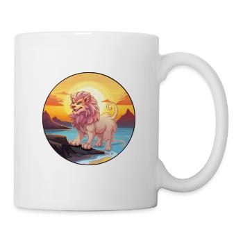 Chimera Colorful Watercolor Cartoon Kawaii Animal - Mug - white - Right