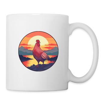 Chicken Colorful Watercolor Cartoon Kawaii Animal - Mug - white - Right
