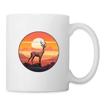 Impala Buntes Aquarell Cartoon Kawaii Tier - Tasse - Weiß - Rechts