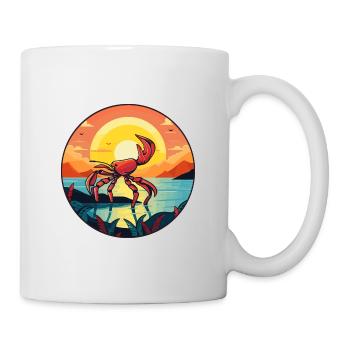 Scorpion Aquarelle Colorée Dessin Animé Kawaii Animal - Mug blanc - blanc - Droite