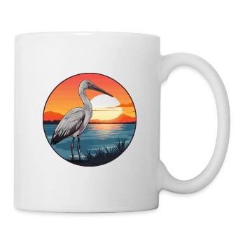 Ibis Colorful Watercolor Cartoon Kawaii Animal - Mug - white - Right