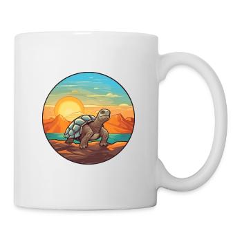 Turtle Colorful Watercolor Cartoon Kawaii Animal - Mug - white - Right