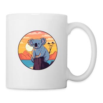 Koala Buntes Aquarell Cartoon Kawaii Tier - Tasse - Weiß - Rechts